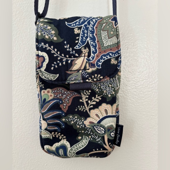 Vera Bradley Utility Cell Phone Crossbody Java Navy Camo - Picture 1 of 8